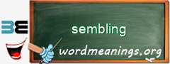 WordMeaning blackboard for sembling